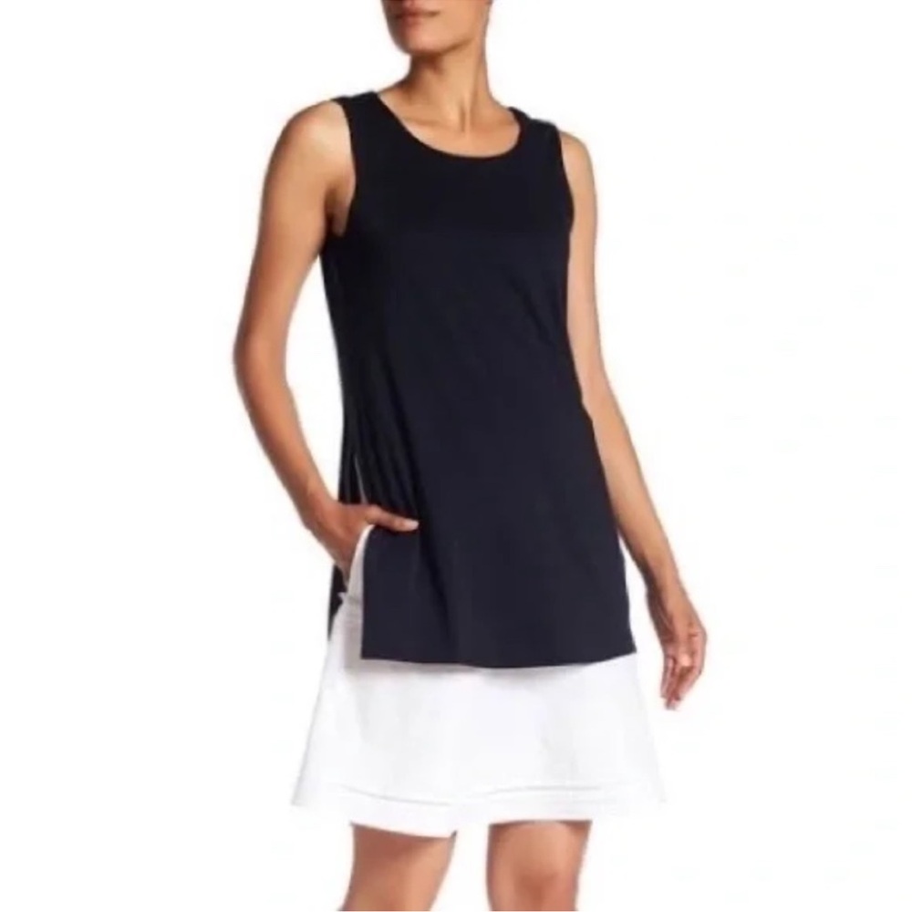Theory Sleeveless Black and White Dress S